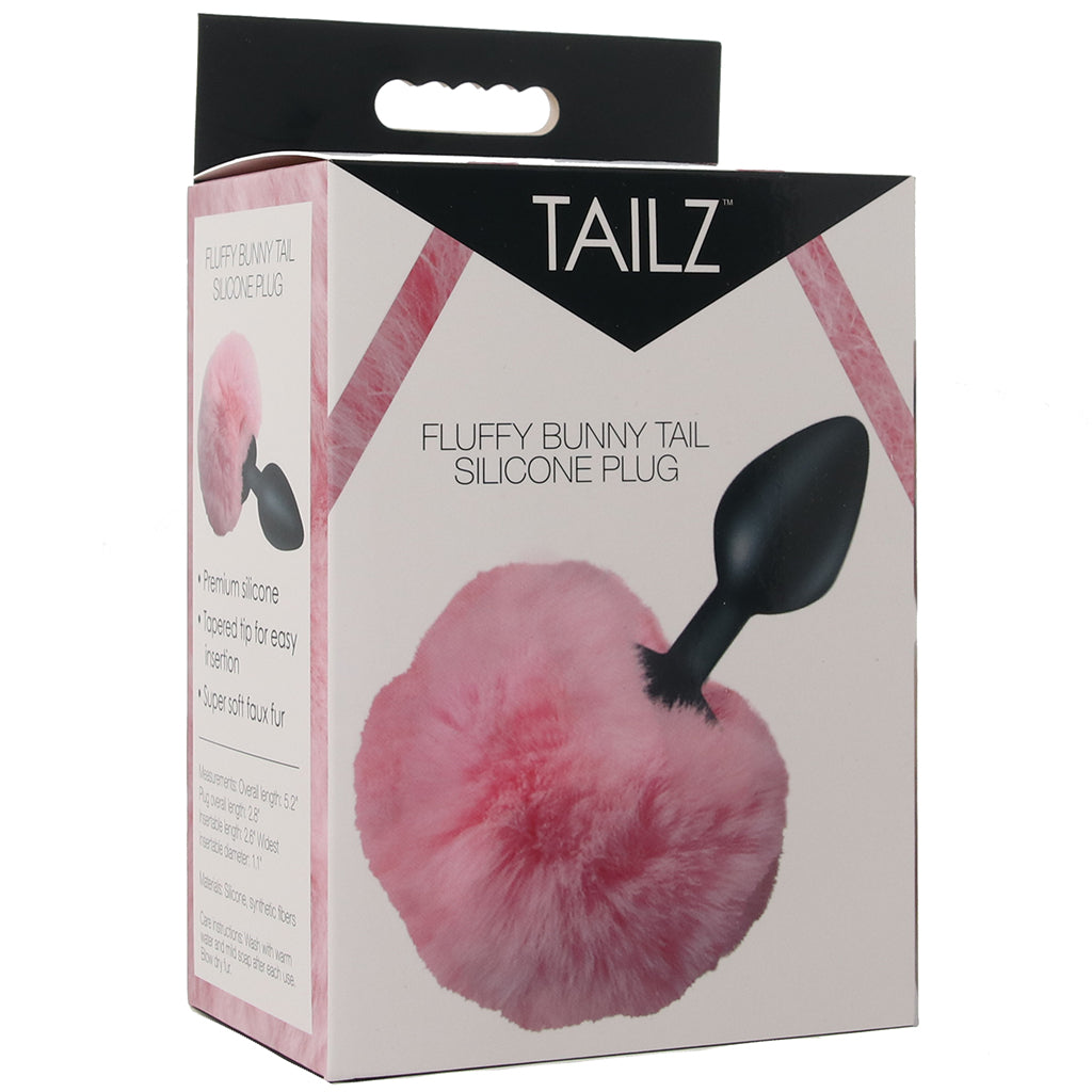 Tailz Fluffy Bunny Tail Silicone Plug in Pink Anal Sex Toys > Butt Plugs