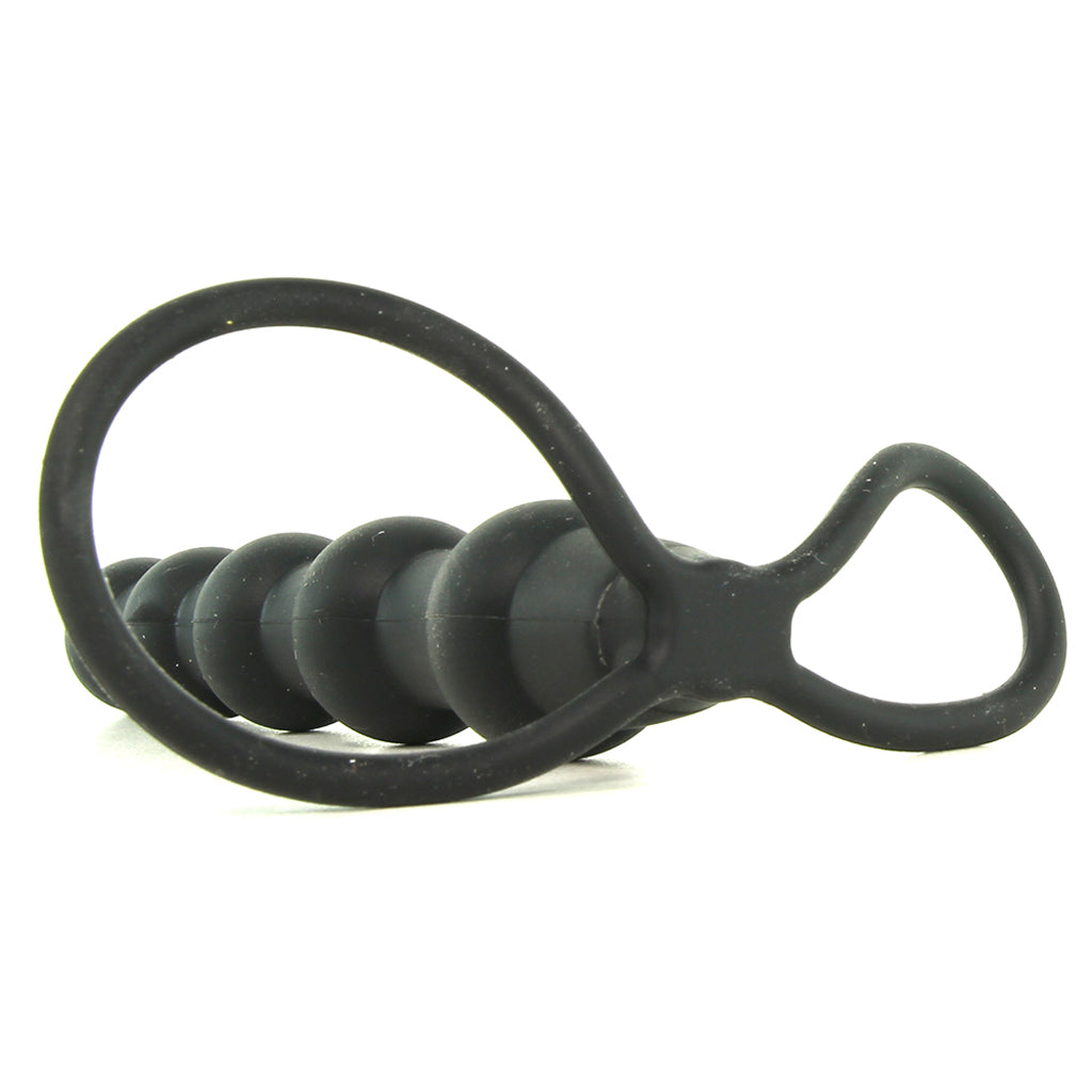 Silicone Beaded Double Rider in Black Anal Sex Toys > Anal Beads