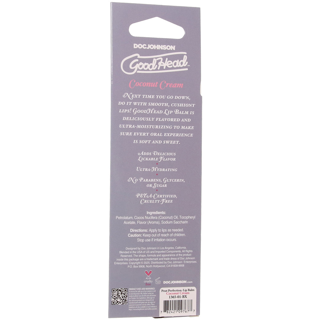 GoodHead Pout Perfection Lip Balm in Coconut Cream Sensual Love > Personal Care