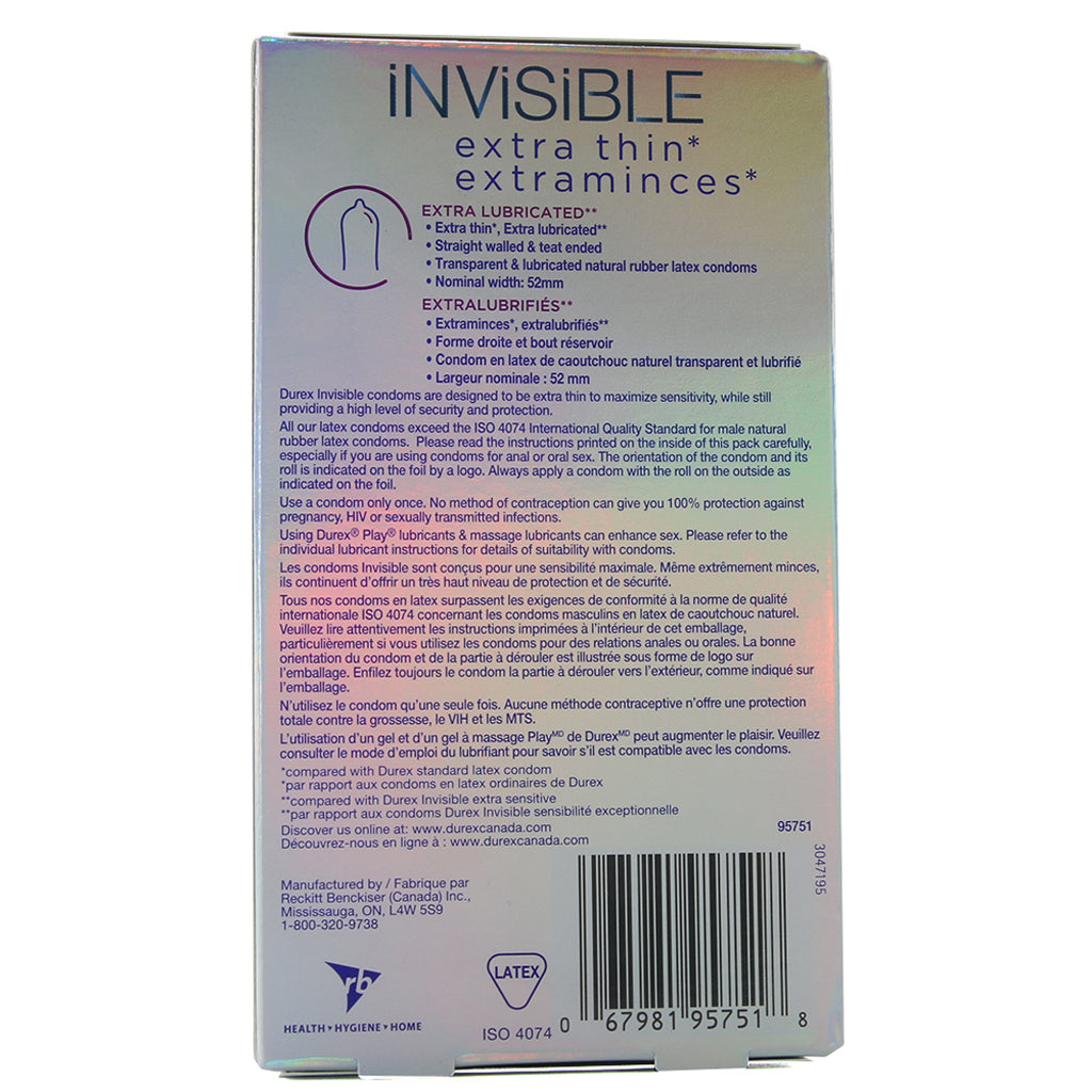 Invisible Extra Smooth Condoms in 8 Pack Condoms