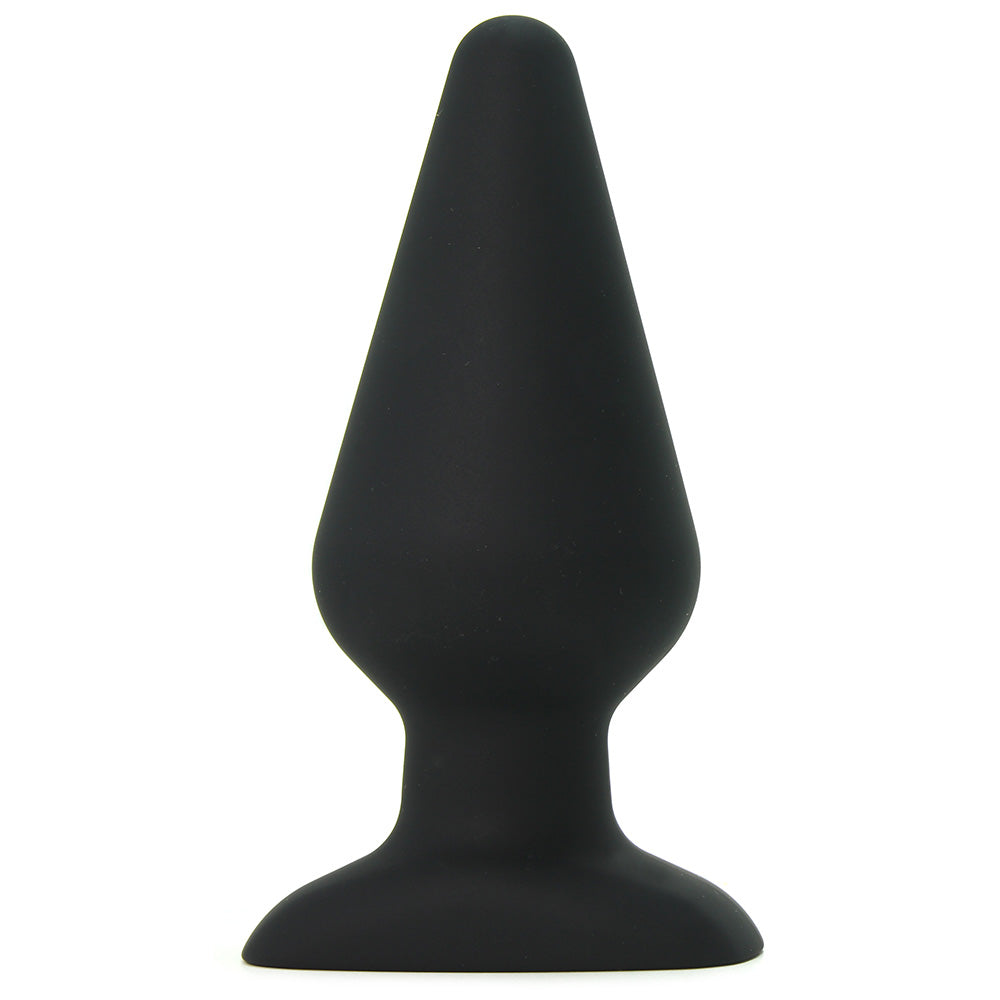 All About Anal Seamless Silicone 6 Inch Butt Plug in Black Clearance