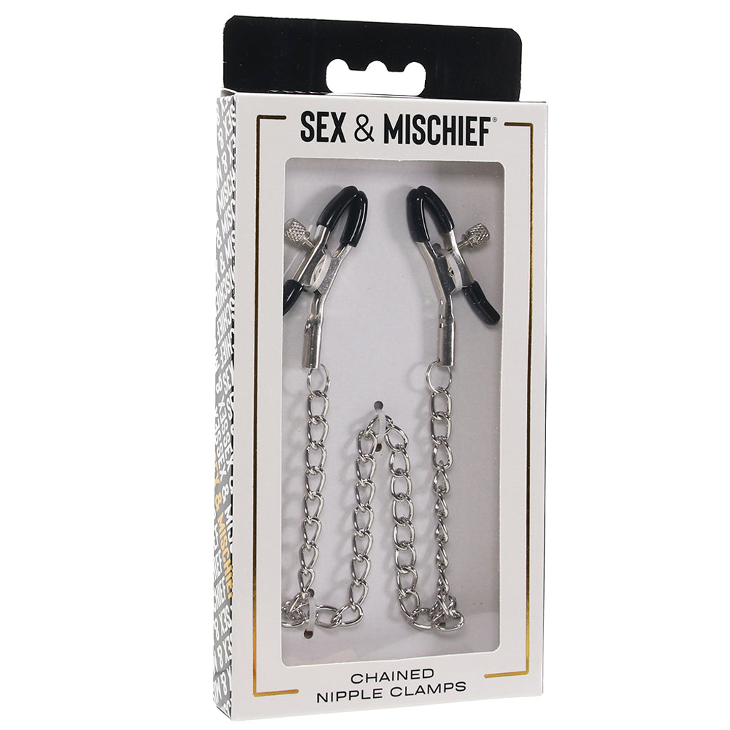 Sex & Mischief Chained Nipple Clamps Bondage and Fetish > Nipple Stimulators & Clamps