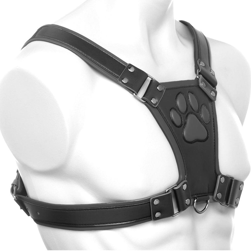 Master Series Alpha Pup Bulldog Harness in Black Bondage and Fetish > Men's Bondage Wear