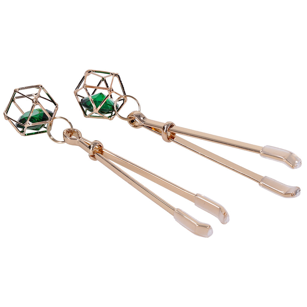 Sex & Mischief Indica Crystal Nipple Clips Bondage and Fetish > Nipple Stimulators & Clamps