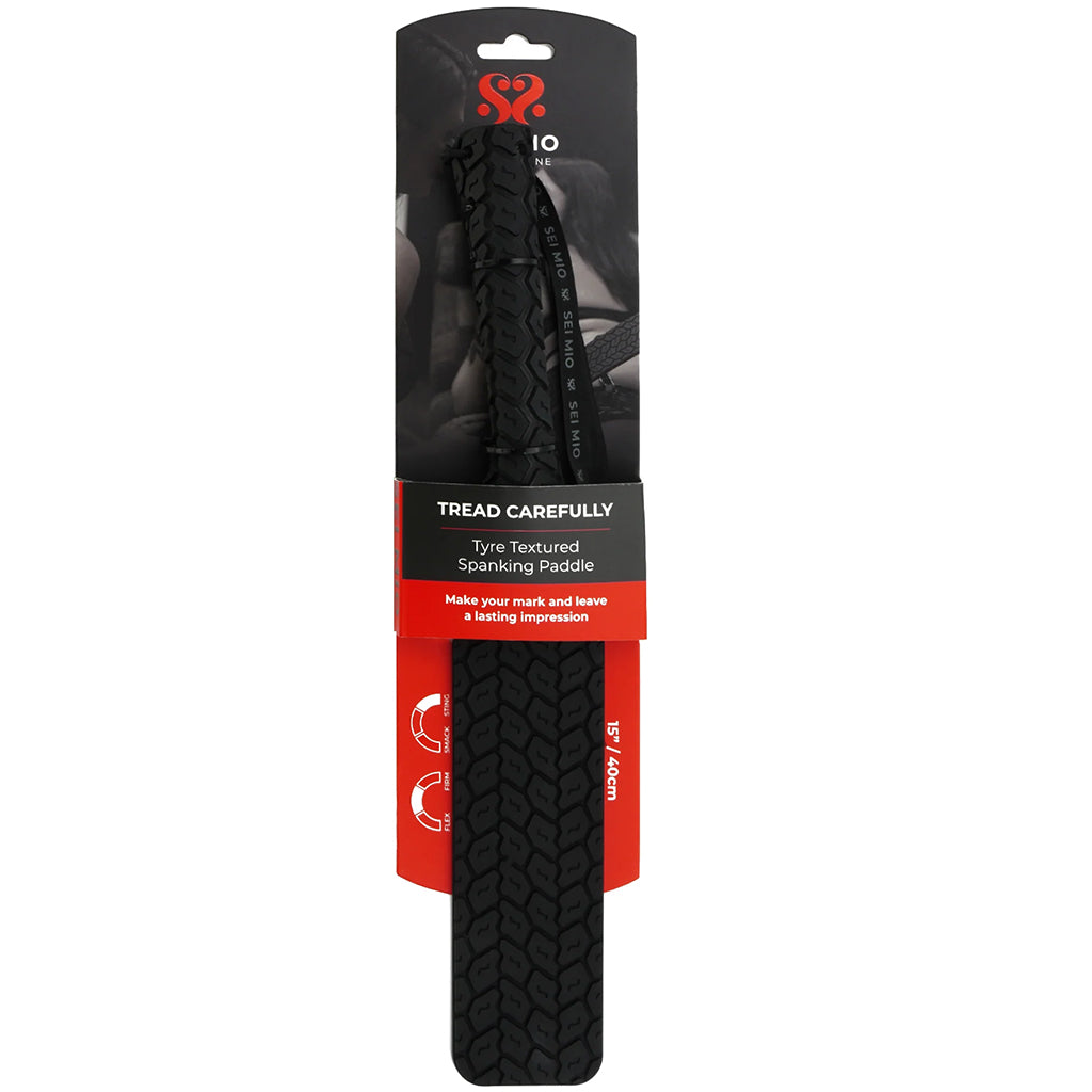 Sei Mio Tread Carefully Tyre Texured Paddle Bondage and Fetish > Whips and Crops