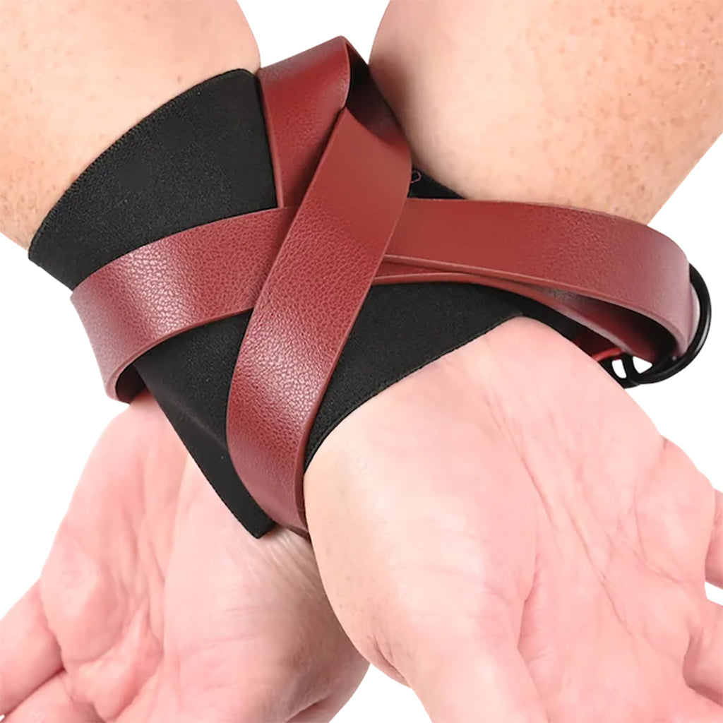 Ex's & Oh's Cross Wrist Cuffs Bondage and Fetish > Wrist and Ankle Cuffs