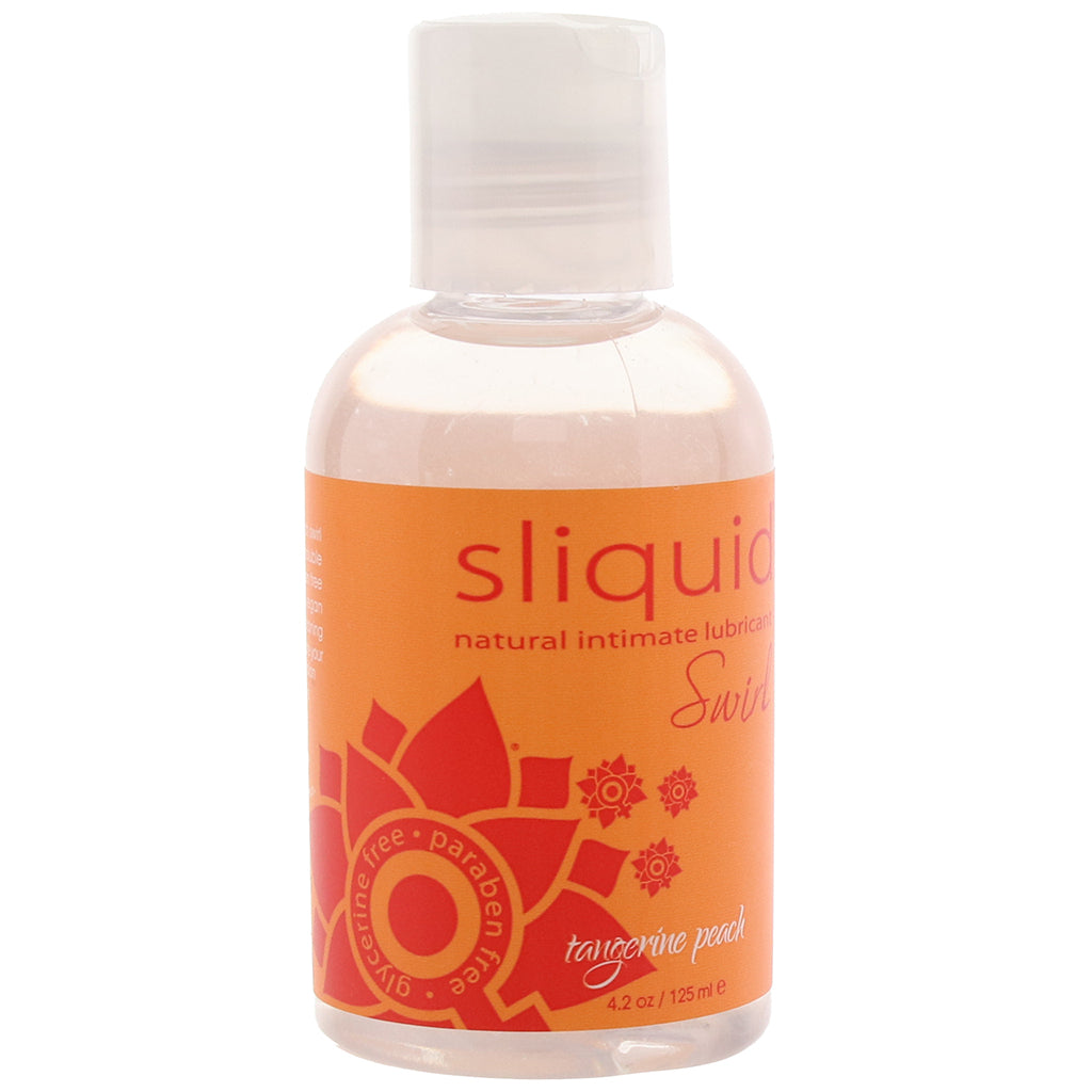 Swirl Flavored Lube 4.2oz/125ml in Tangerine Peach Lubes and Lotions > Flavored Sex Lubes