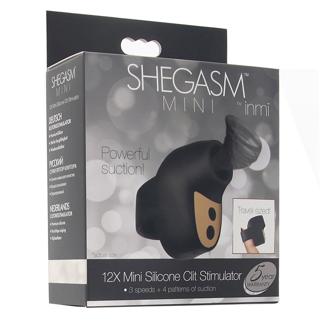Shegasm Mini Silicone Clitoral Suction Vibe in Black Vibrators > Clitoral Stimulators