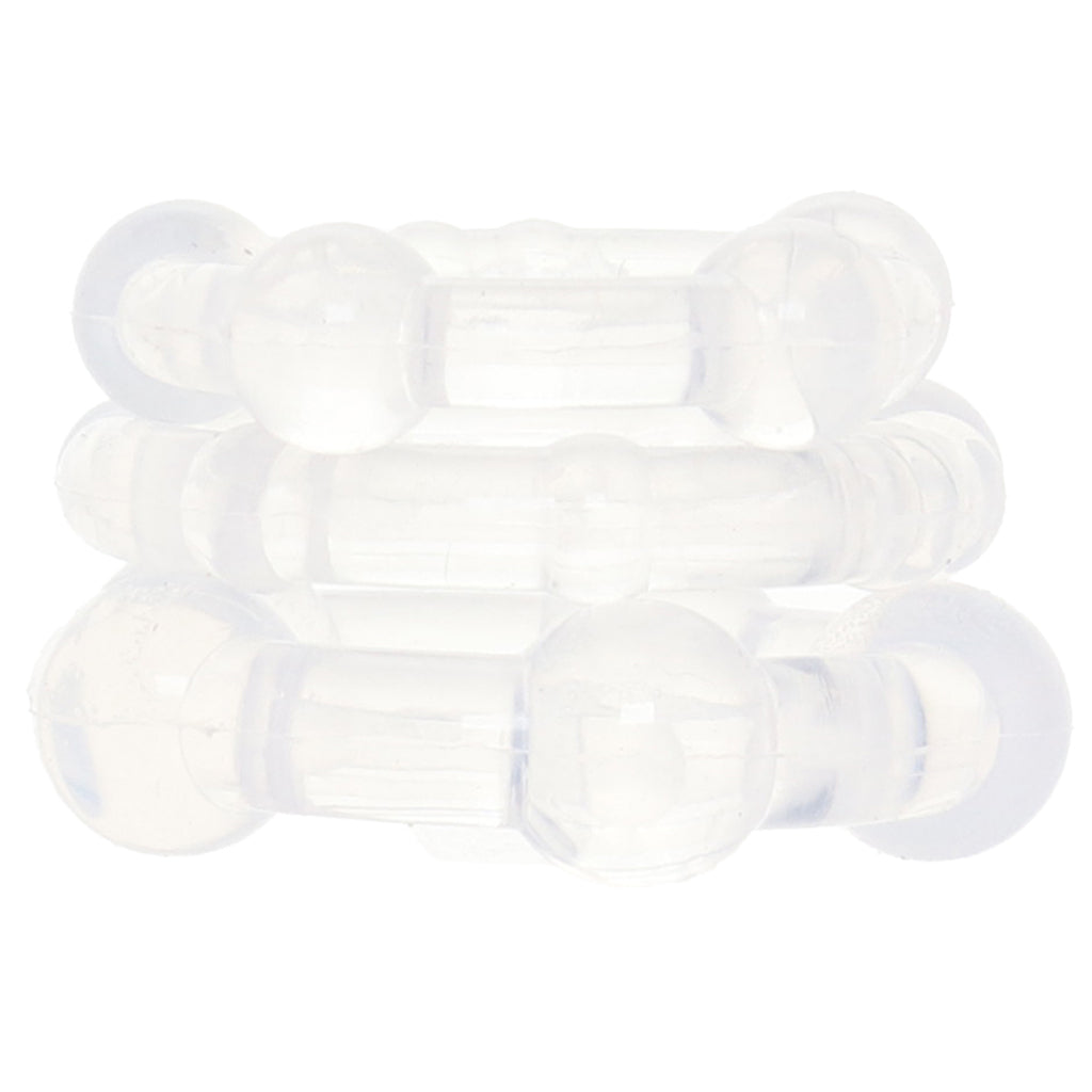 Alpha Liquid Silicone Beaded Rings Cock Rings