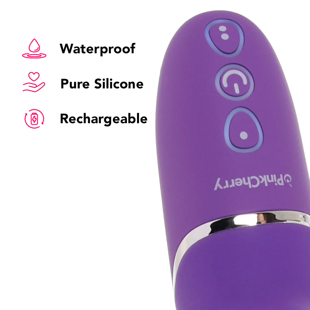 PinkCherry Thrusting Rabbit Vibe in Purple Vibrators > Rabbit Vibrators