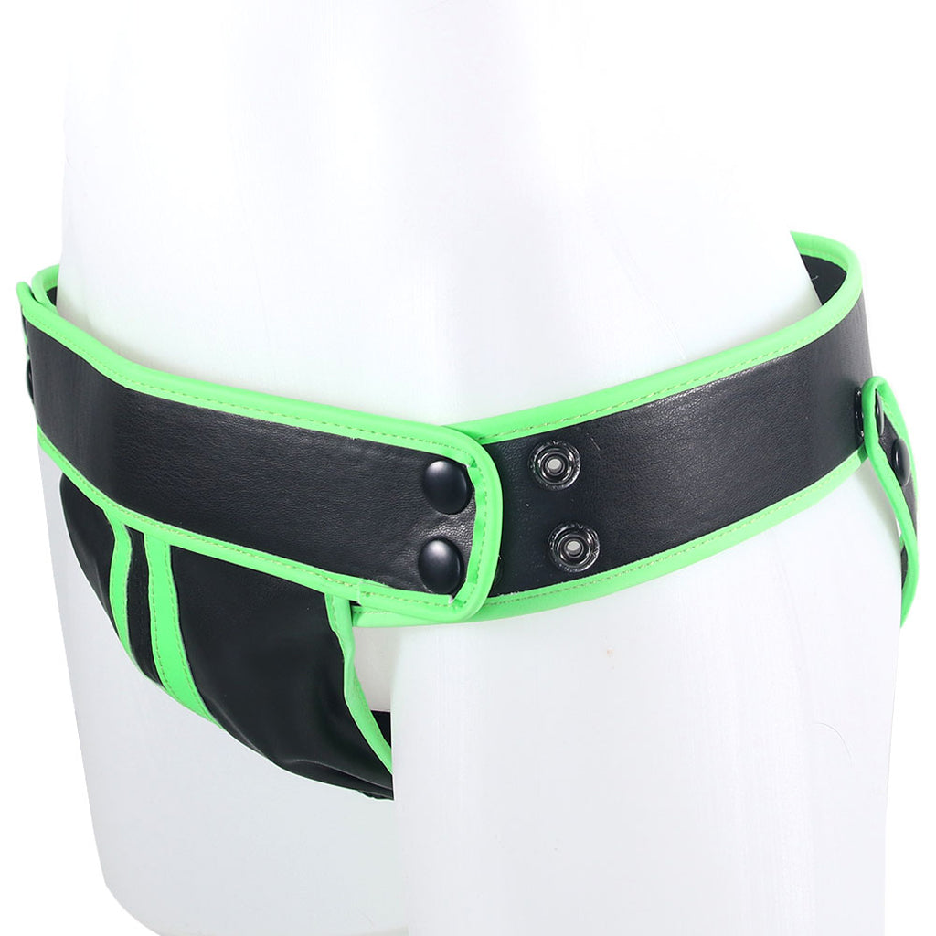 Ouch! Glow In The Dark Striped Jock Strap /M Bondage and Fetish > Men's Bondage Wear