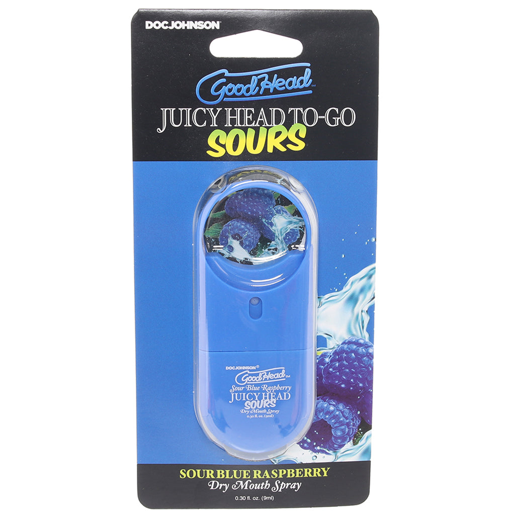 GoodHead Juicy Head Sours Spray To-Go in Blue Raspberry Lubes and Lotions > Flavored Sex Lubes