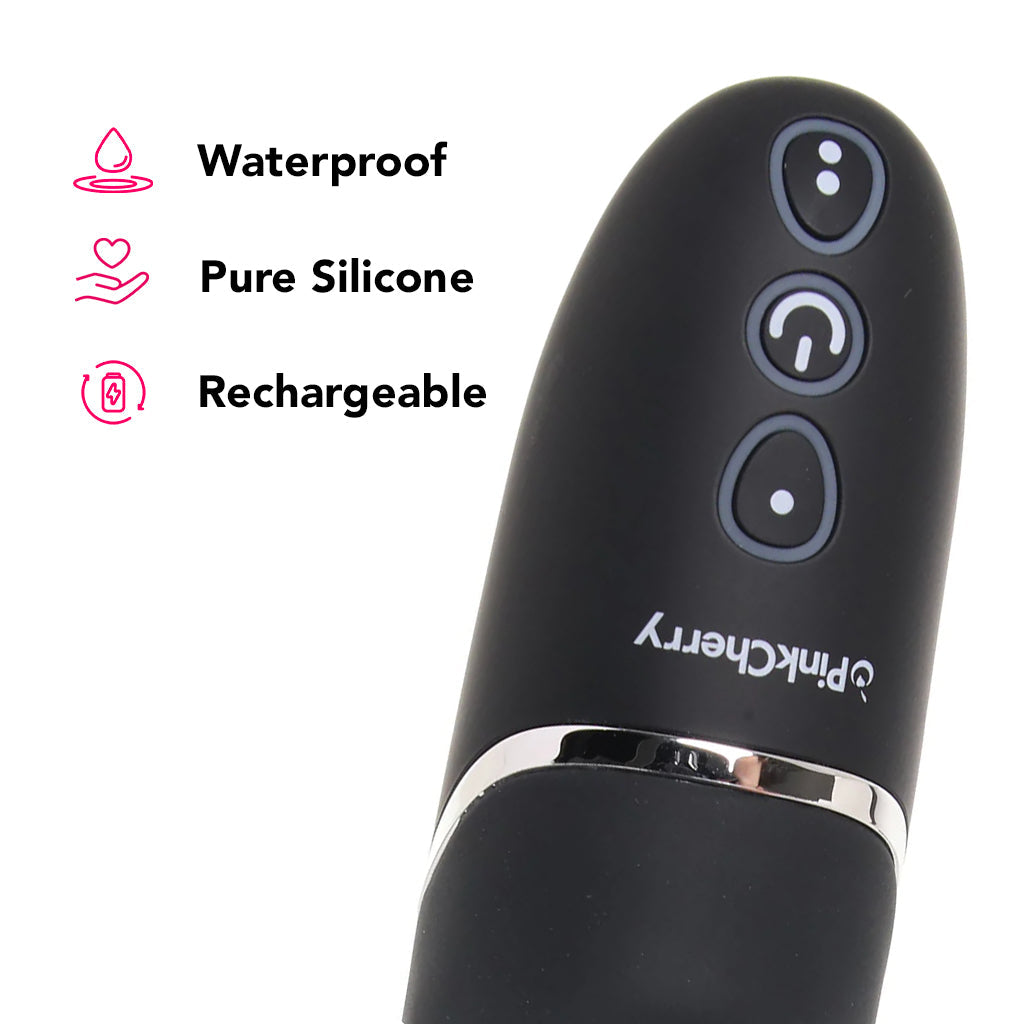PinkCherry Triple Rabbit Vibe in Black Vibrators > Rabbit Vibrators