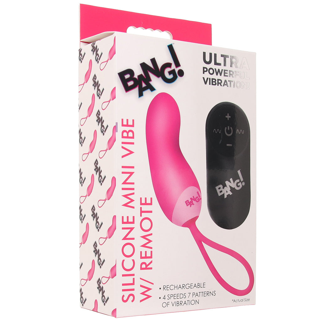 Bang! Silicone Mini Vibe with Remote in Pink Vibrators > Bullet and Egg Vibrators