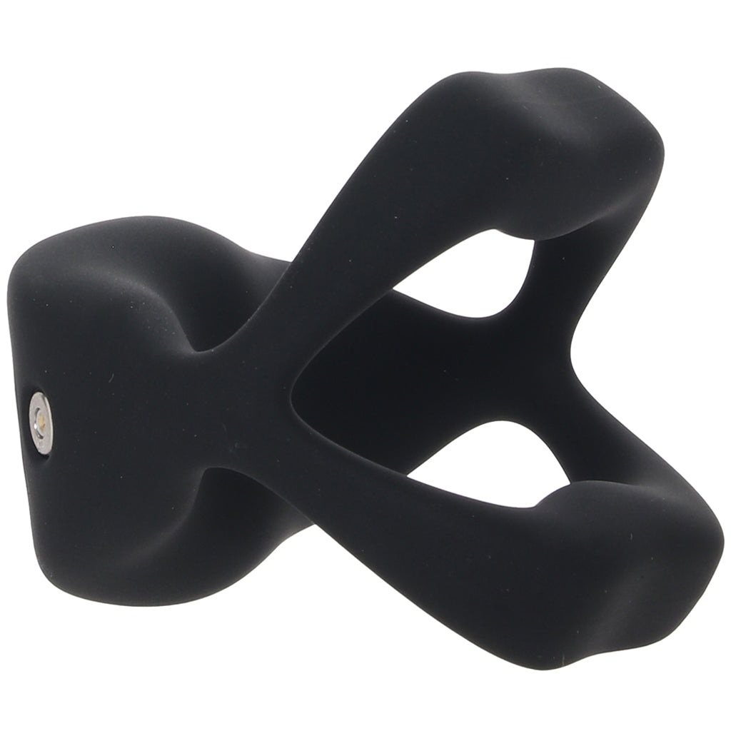 Techno Strobe Vibrating Cock Ring in Black Cock Rings