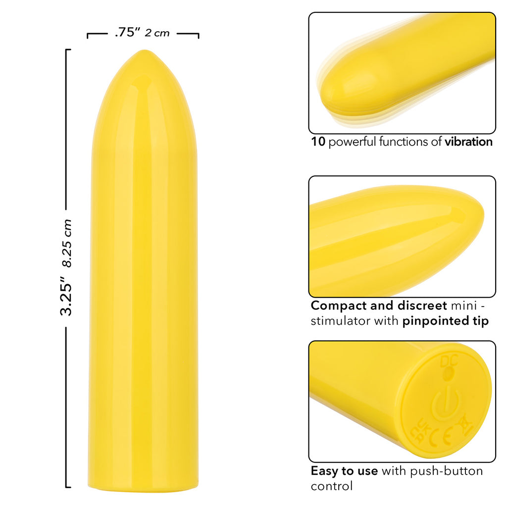 Turbo Buzz Classic Bullet Vibe in Yellow Vibrators > Bullet and Egg Vibrators