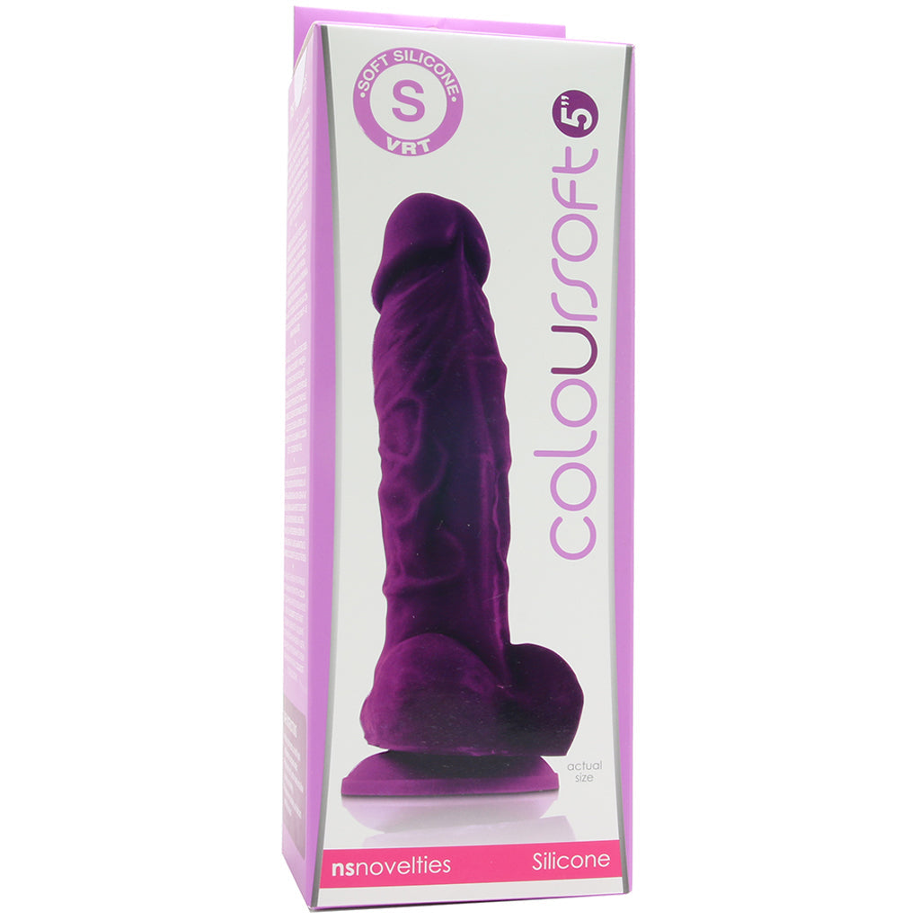 ColourSoft 5 Inch Soft Silicone Dildo in Purple Dildo Sex Toys > Realistic Dildos