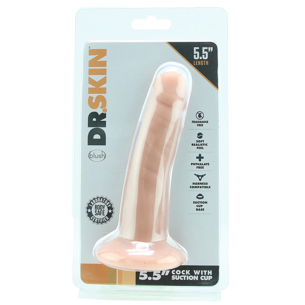 Dr. Skin 5.5 Inch Cock with Suction Cup in Beige Dildo Sex Toys > Realistic Dildos