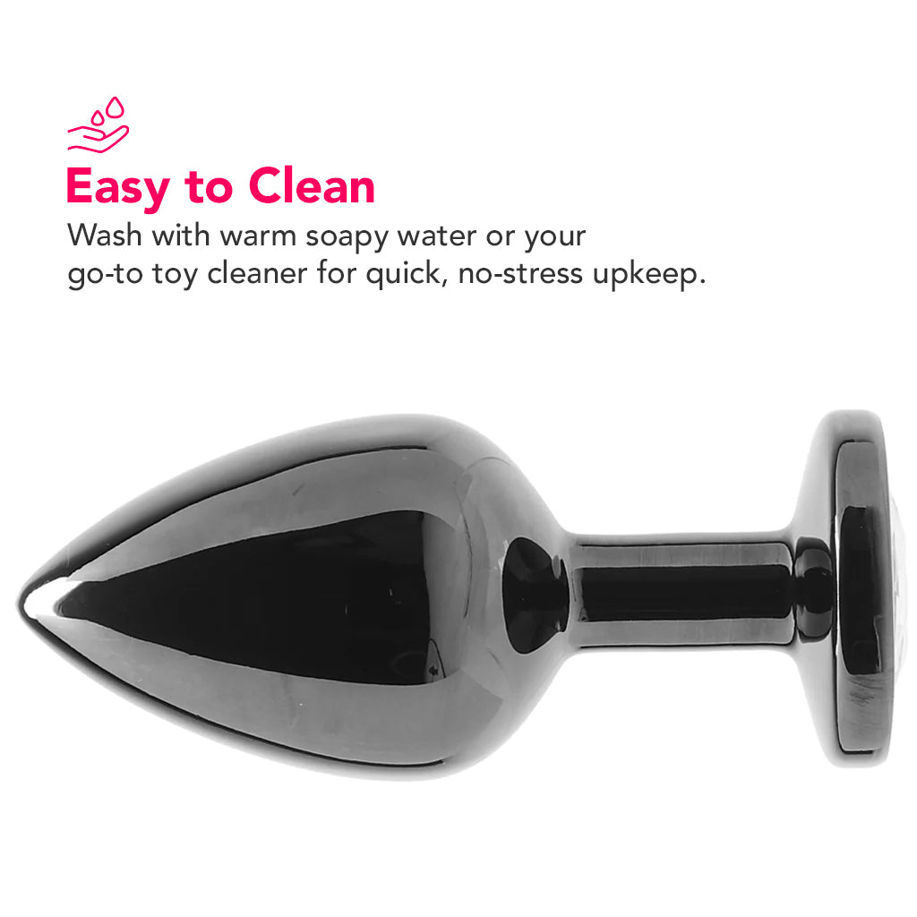 Ouch! Clear Gem Plug in Medium Anal Sex Toys > Butt Plugs