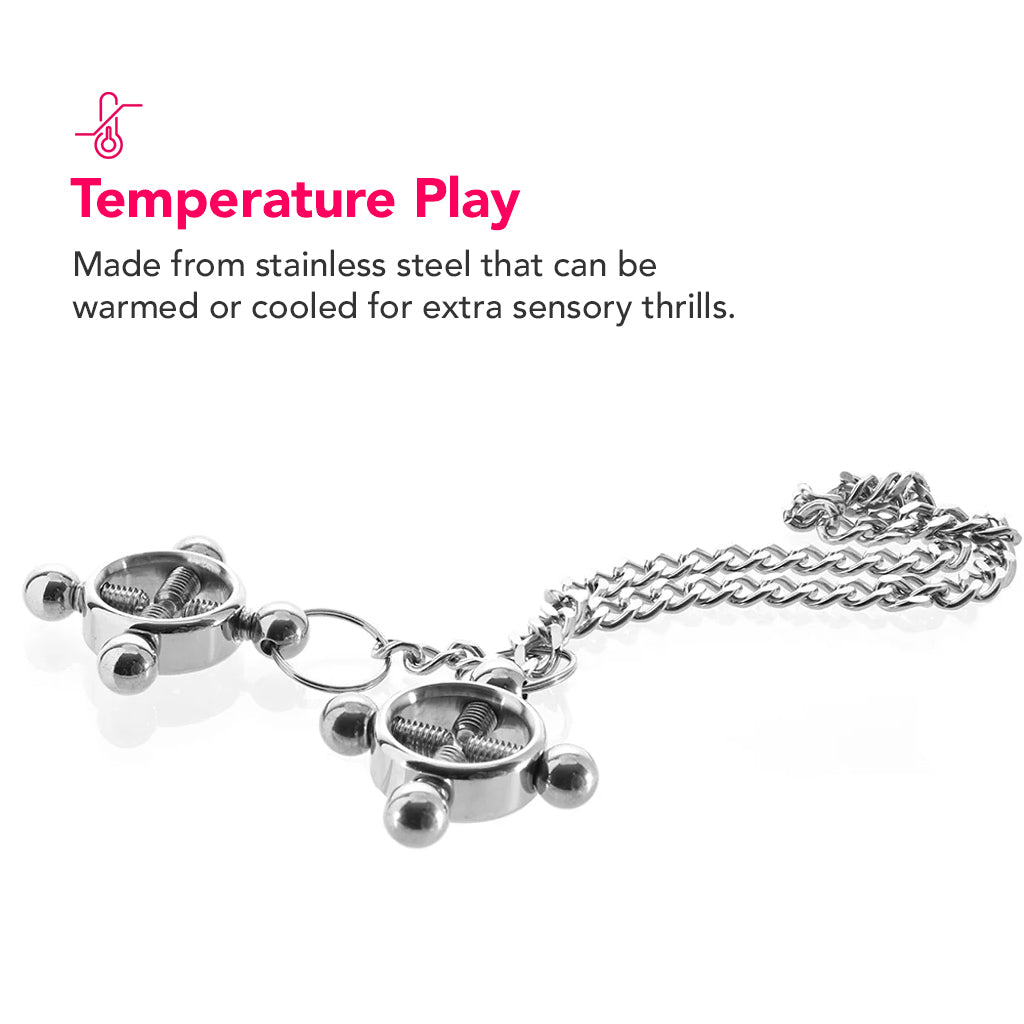 Nipple Grips 4-Point Nipple Press and Chain Bondage and Fetish > Nipple Stimulators & Clamps
