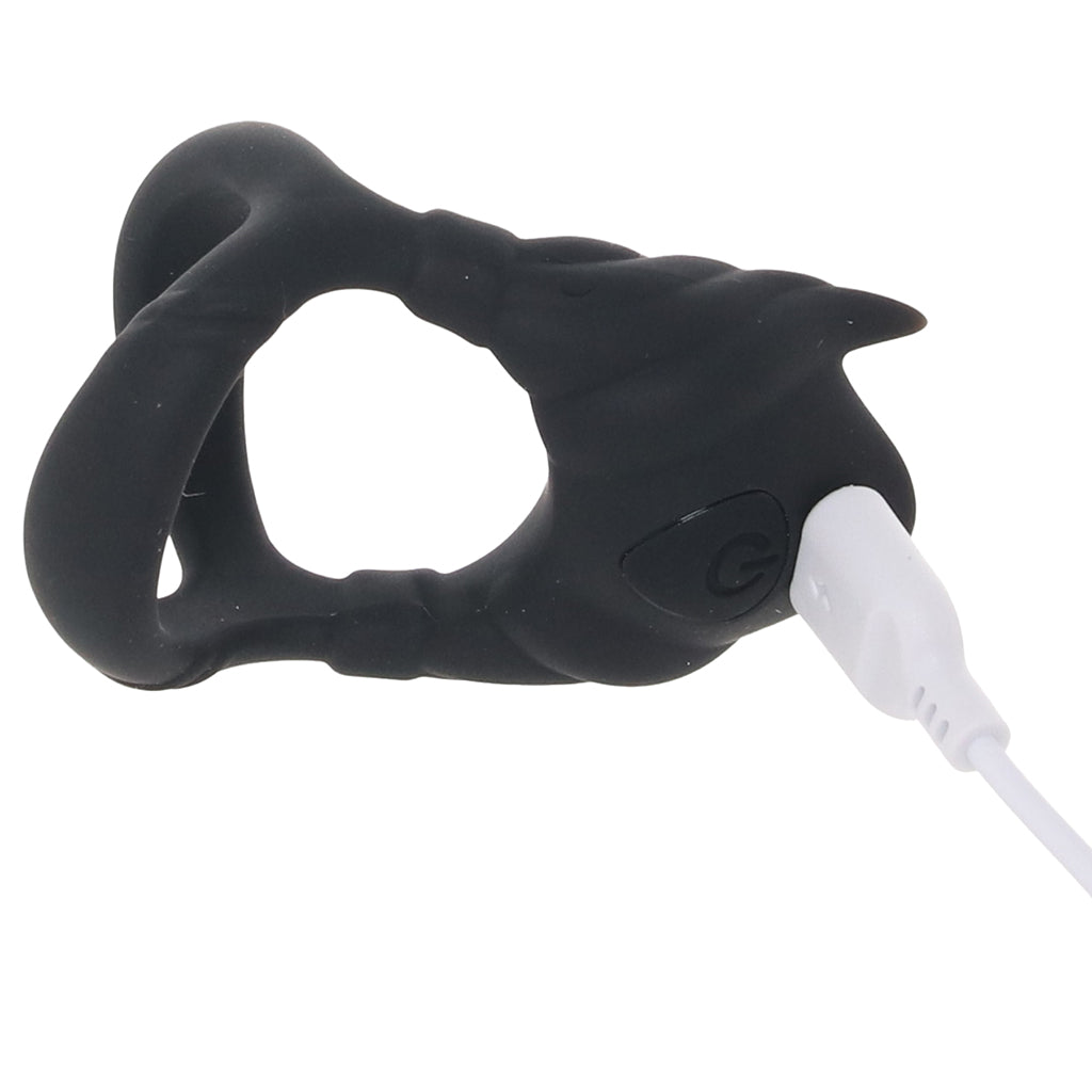 Rocky Silicone Vibrating Dual C-Ring Cock Rings