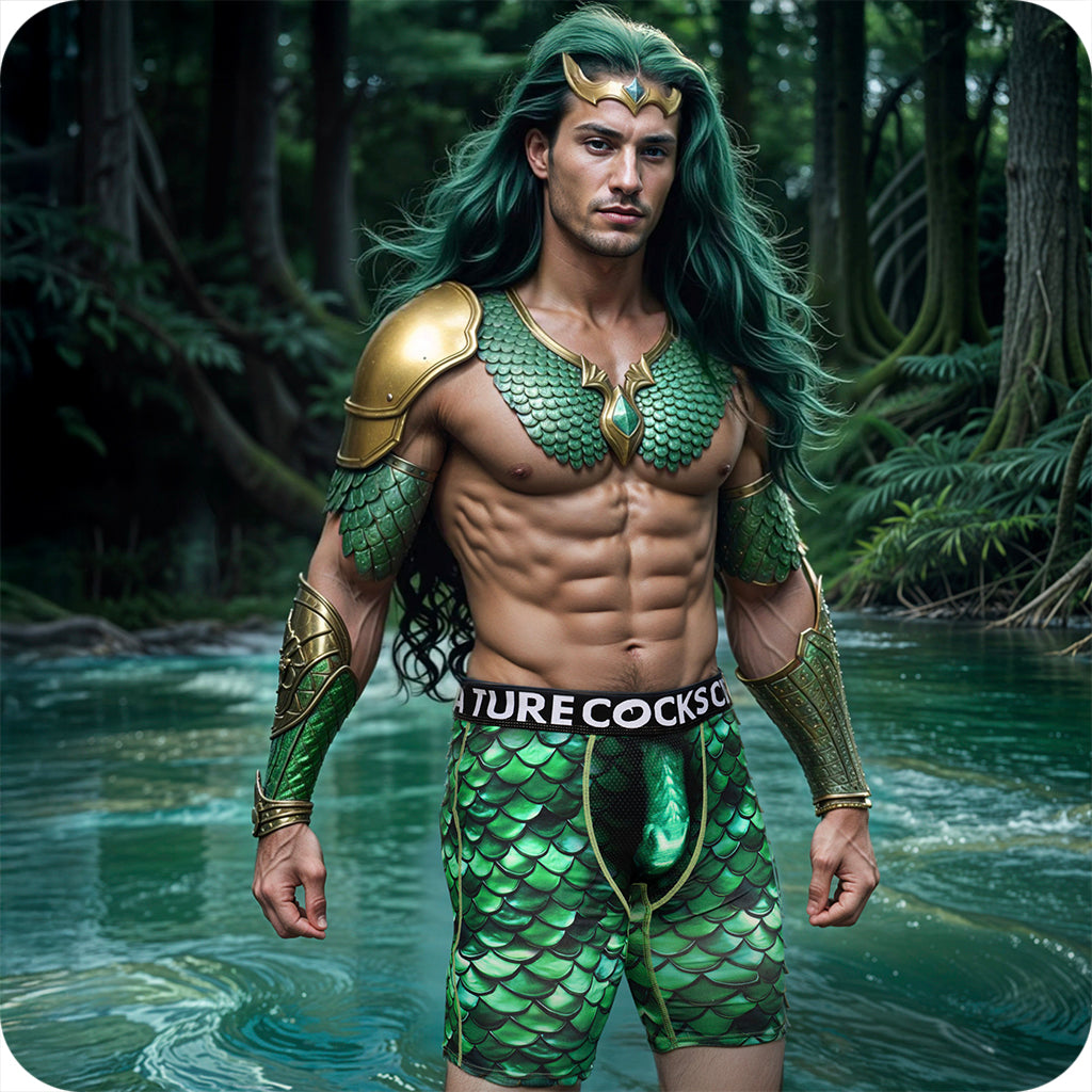 Creature Cocks Cockness Lake Monster Boxer Shorts Novelties 'n Parties > Lingerie