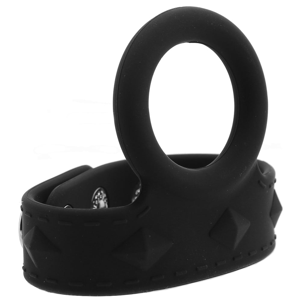 Blue Line Silicone Duo Snap Cock & Ball Ring Cock Rings
