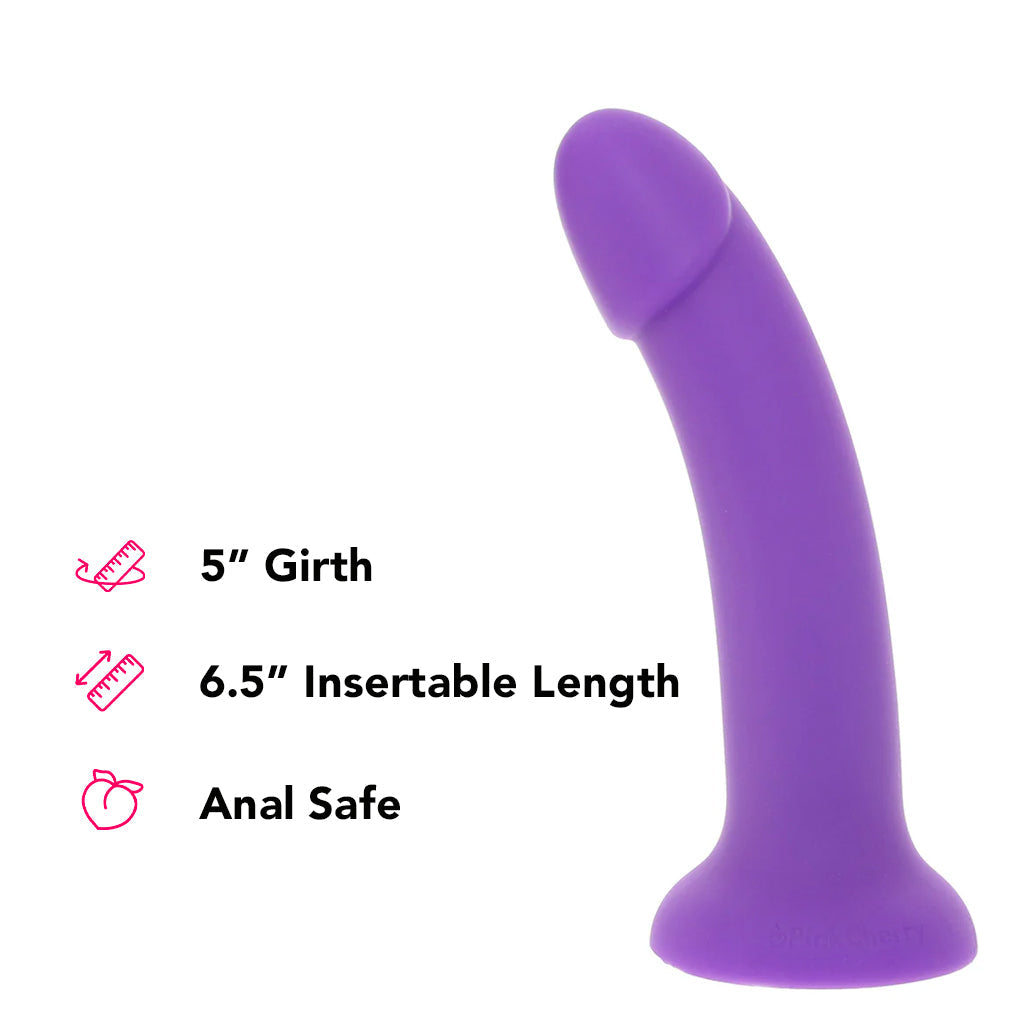 PinkCherry Premium 8 Inch Purple Silicone Dildo Dildo Sex Toys > G-Spot Dildos