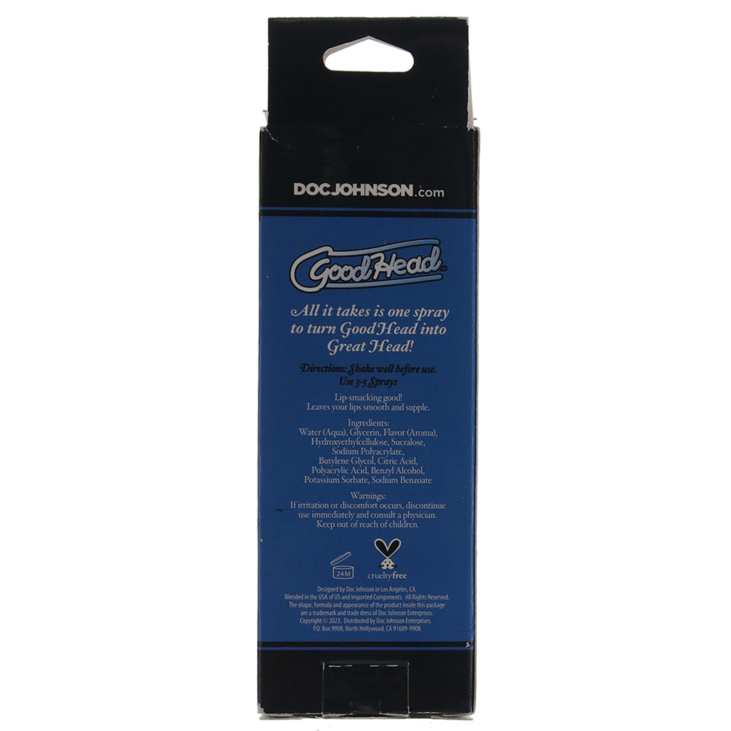 GoodHead Juicy Head Sours Mouth Spray 2oz/59ml in Blue Rasp Lubes and Lotions > Flavored Sex Lubes