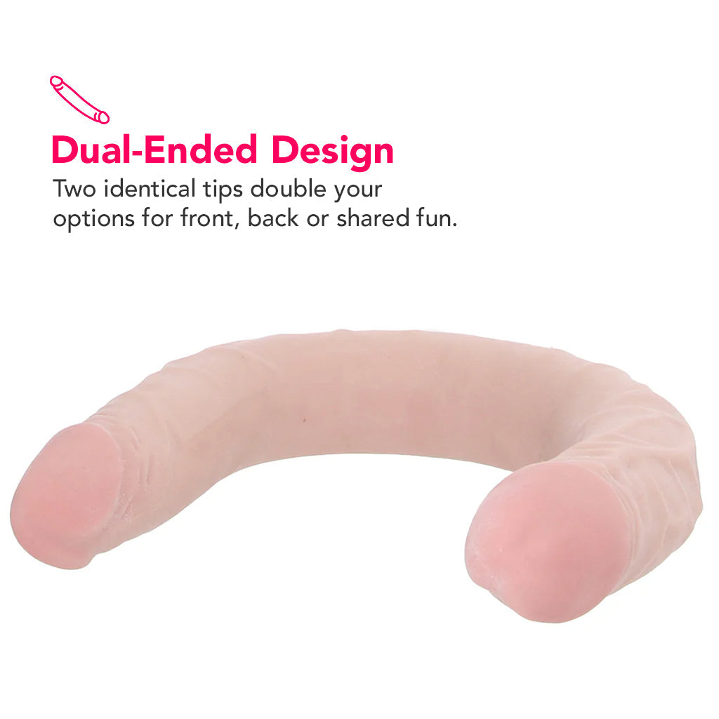 Dr. Skin+ 16.5 Inch Posable Silicone Double Dildo Dildo Sex Toys > Double Ended Dildos