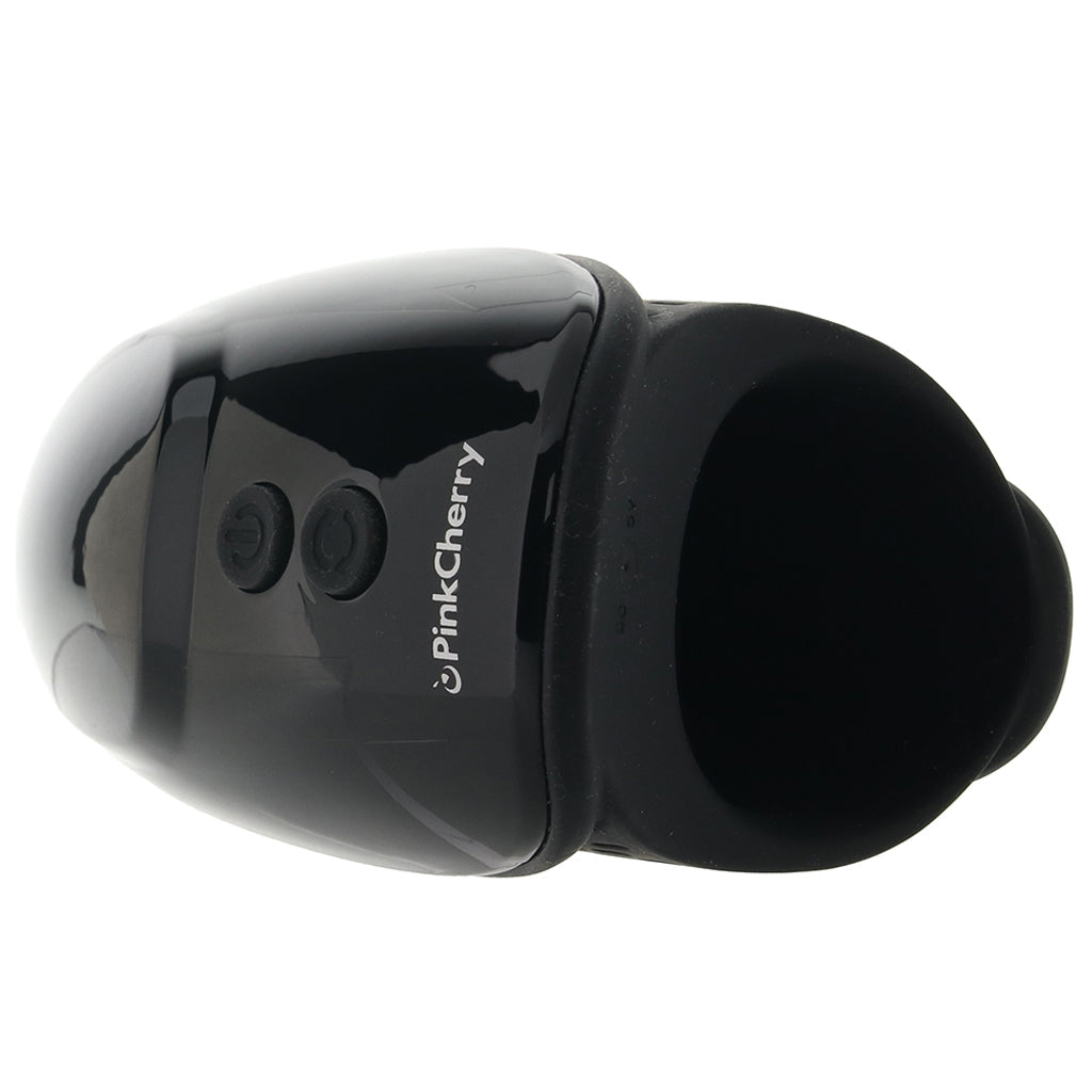 PinkCherry Premium Pulsing And Warming Silicone Stroker Male Masturbators > Vibrating