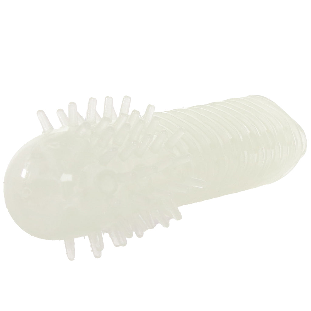Textured Reversable Pleasure Sleeve in Glow-In-The-Dark Male Enhancement > Extenders and Sleeves