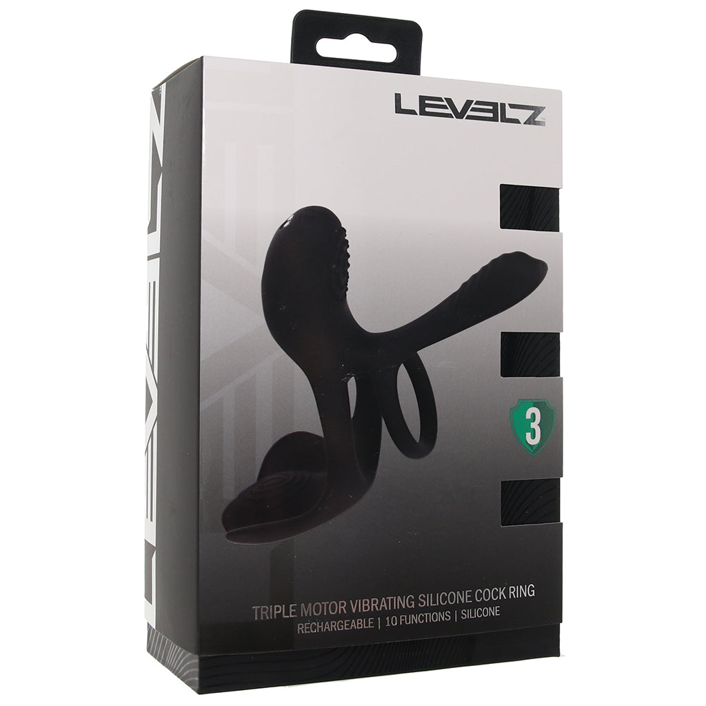 LEVELZ Triple Motor Cock Ring Stimulator Cock Rings