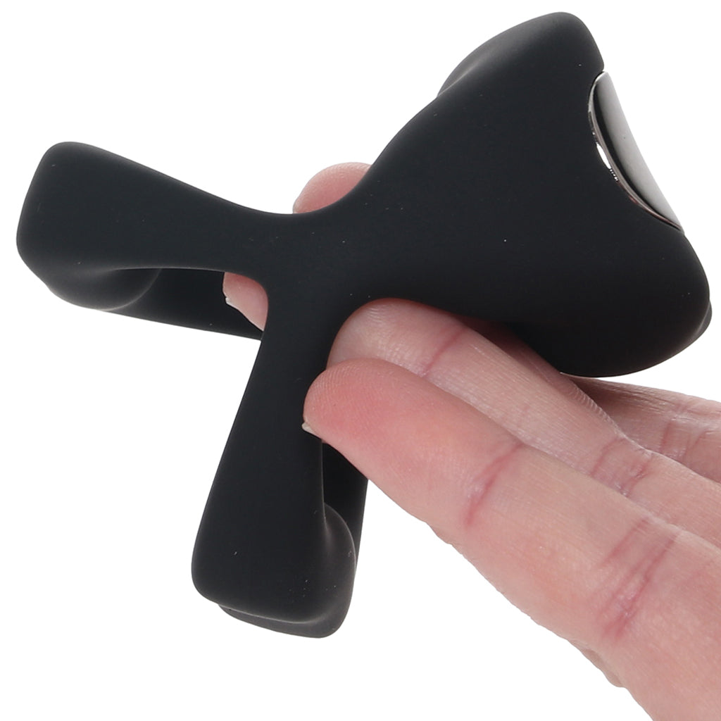 Techno Strobe Vibrating Cock Ring in Black Cock Rings