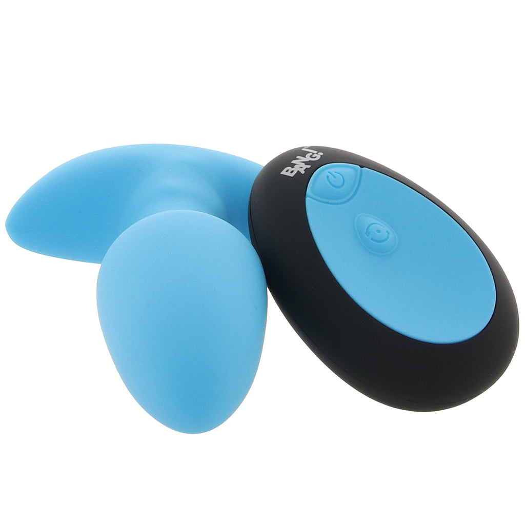 Bang! Thrusting & Vibrating Silicone Butt Plug in Blue Anal Sex Toys > Butt Plugs