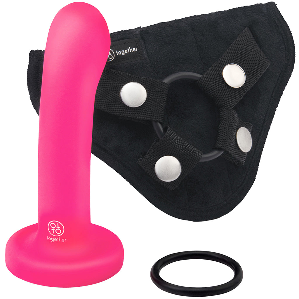 Together 5.5 Inch Dildo and Harness Set Dildo Sex Toys > Strap-On and Harnesses