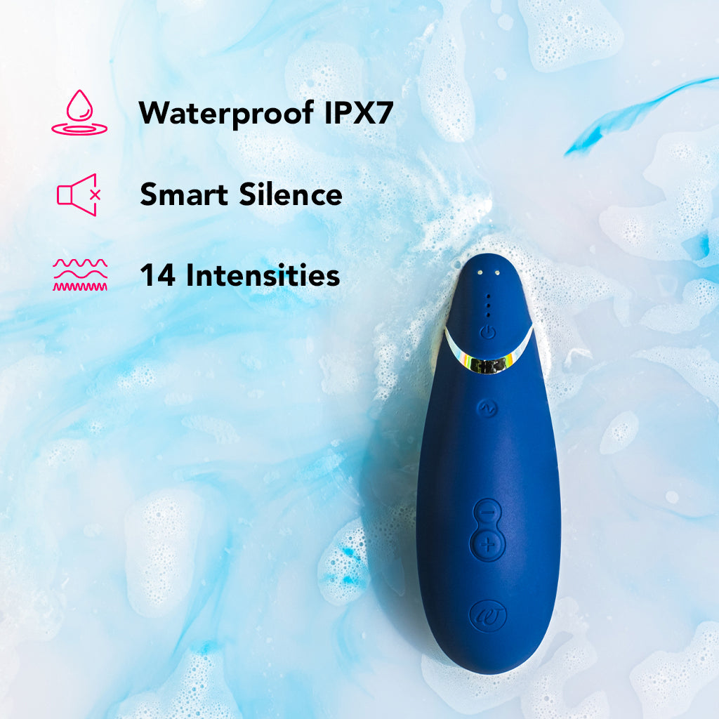 Womanizer Premium 2 Pleasure Air Stimulator in Blueberry Vibrators > Clitoral Stimulators
