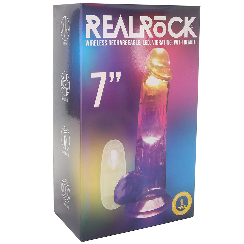 RealRock 7 Inch Light Up Vibrating Ballsy Dildo Vibrators > Realistic Vibrator Dildos