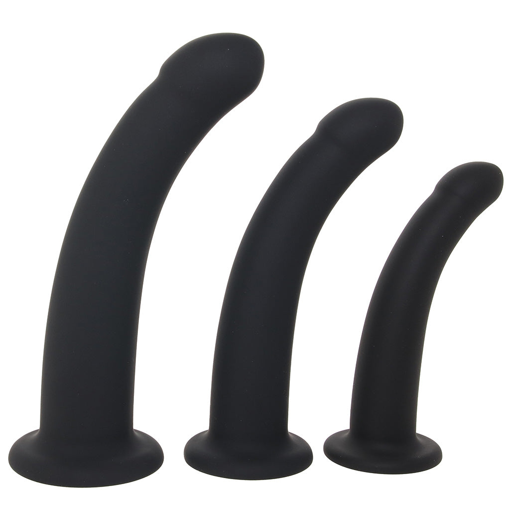 Trio Deluxe Curved Silicone Training Kit Dildo Sex Toys > Anal Dildos