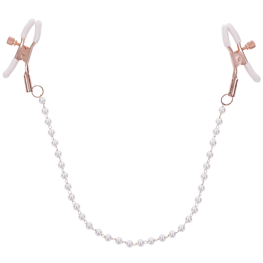 S&M Peaches 'n CreaMe Pearl Nipple Clamps Bondage and Fetish > Nipple Stimulators & Clamps