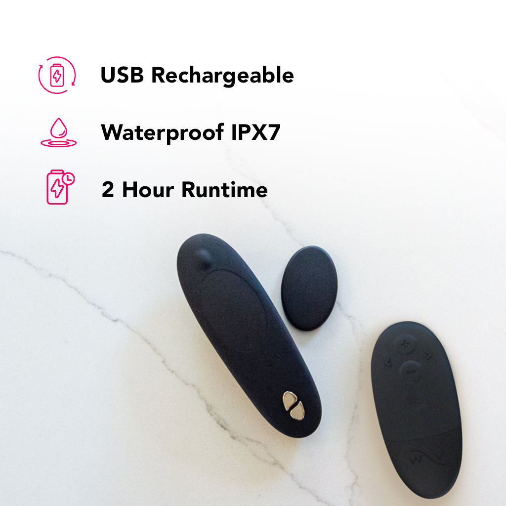 We-Vibe Moxie+ Wearable Clitoral Vibe in Satin Black Vibrators > Wearable & Panty Vibrators