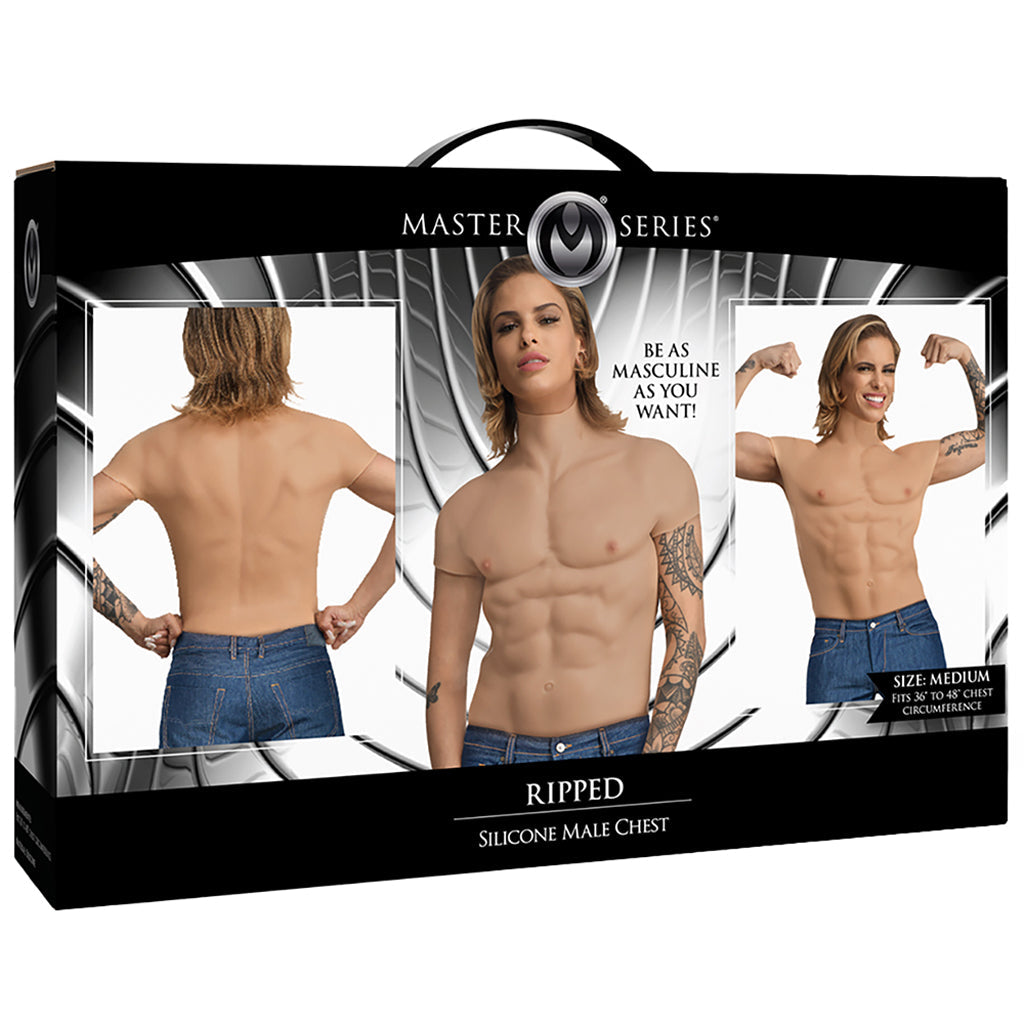 Master Series Ripped Silicone Male Chest in Medium Sexual Wellness > Gender Expression and Affirmation