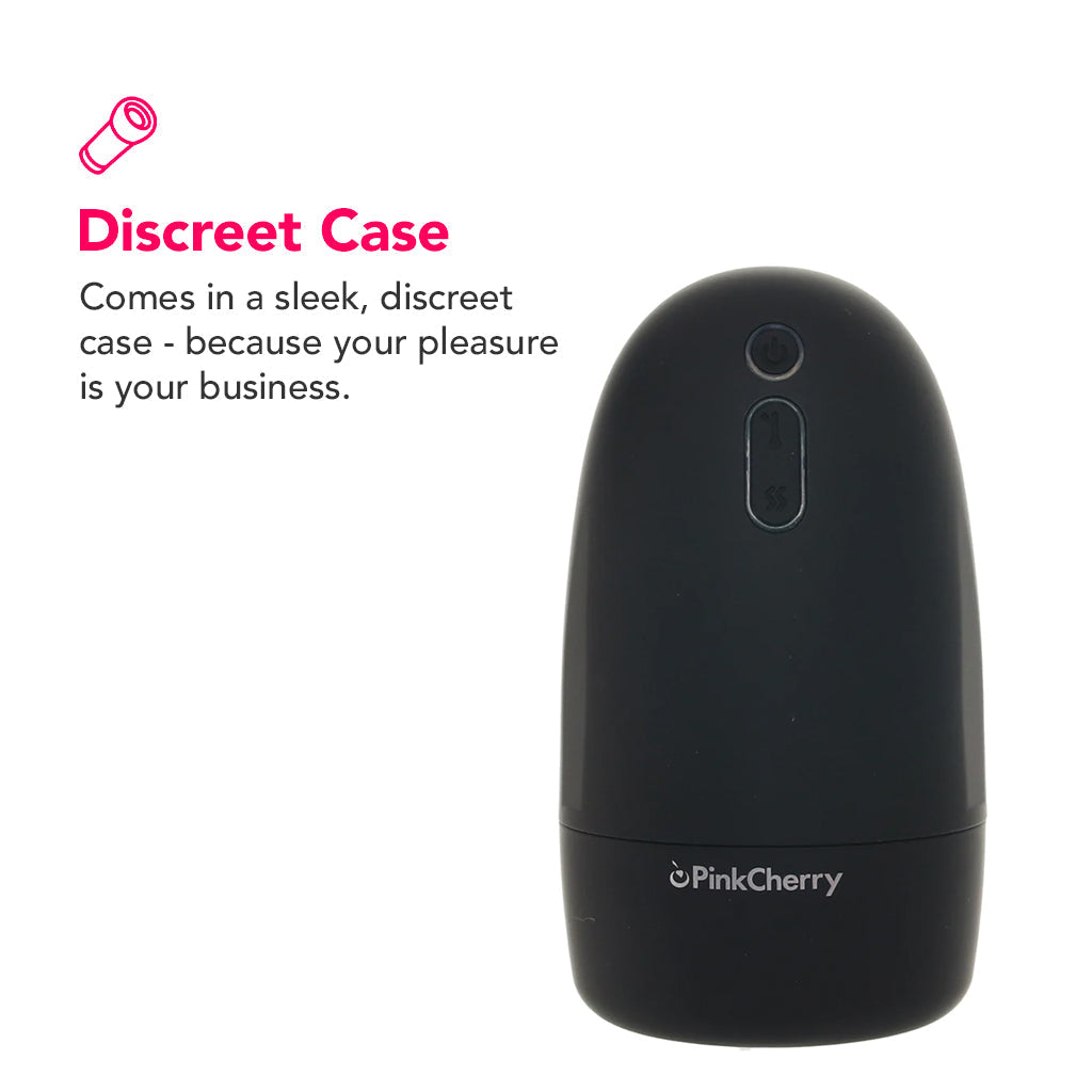 PinkCherry Premium Vibrating And Warming Silicone Stroker Male Masturbators > Self-Contained Strokers