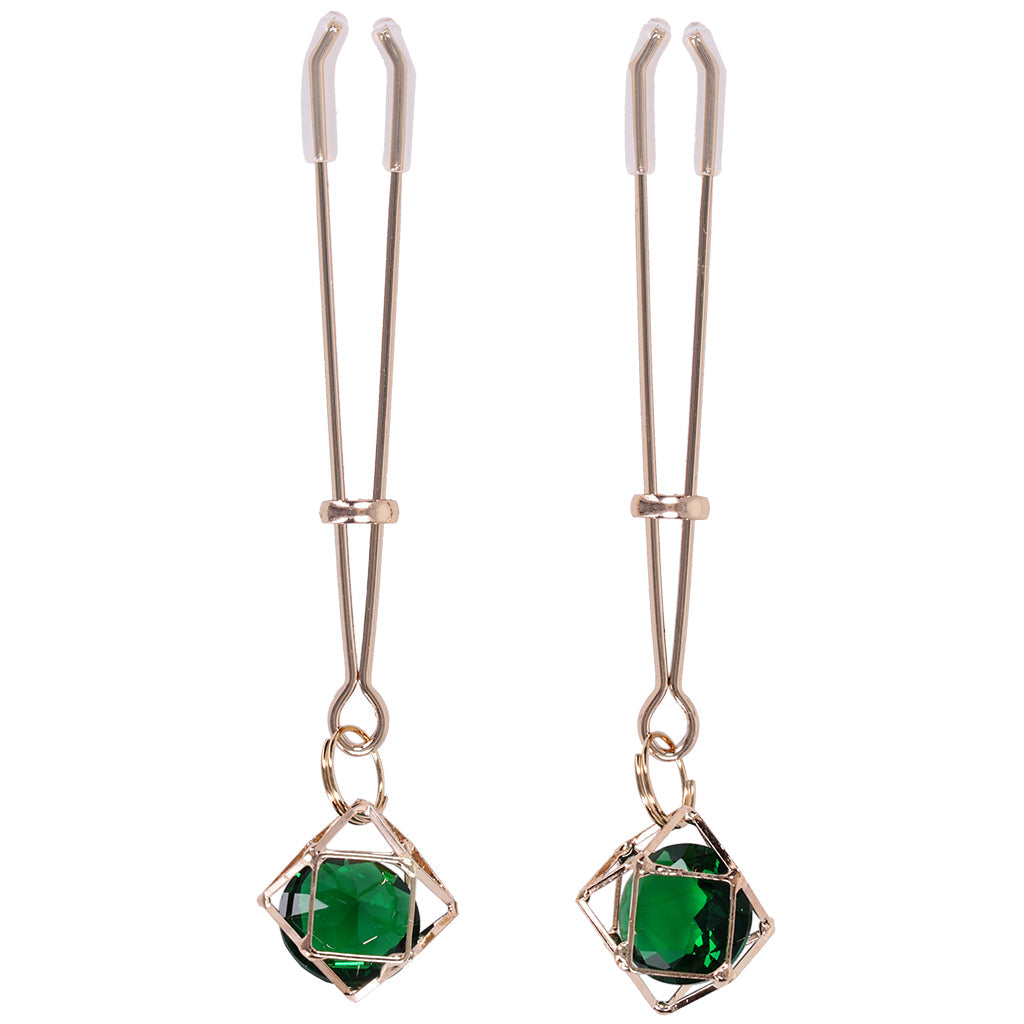 Sex & Mischief Indica Crystal Nipple Clips Bondage and Fetish > Nipple Stimulators & Clamps