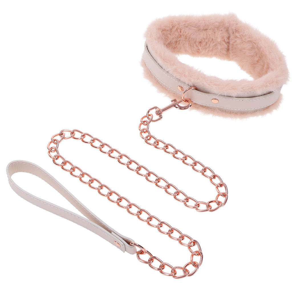 S&M Peaches 'n CreaMe Fur Collar and Leash Bondage and Fetish > Leashes and Collars