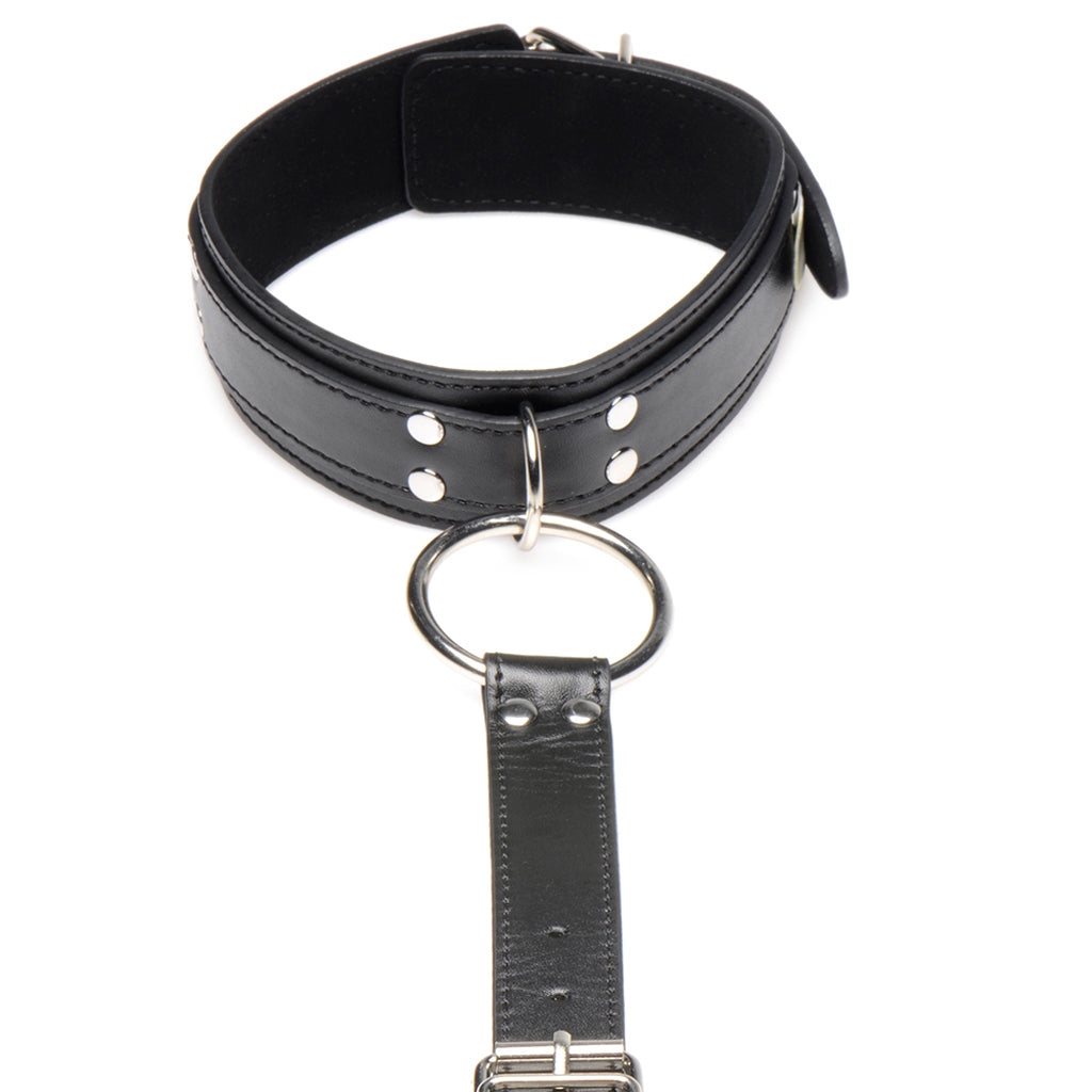 Strict Neck to Wrist Vegan Leather Restraints Bondage and Fetish > Restraints
