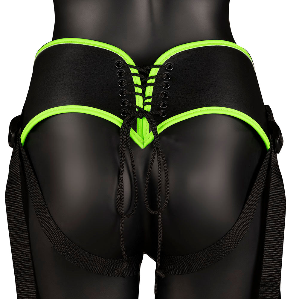 Ouch! Glow In The Dark Harness with Silicone Dildo Dildo Sex Toys > Strap-On and Harnesses