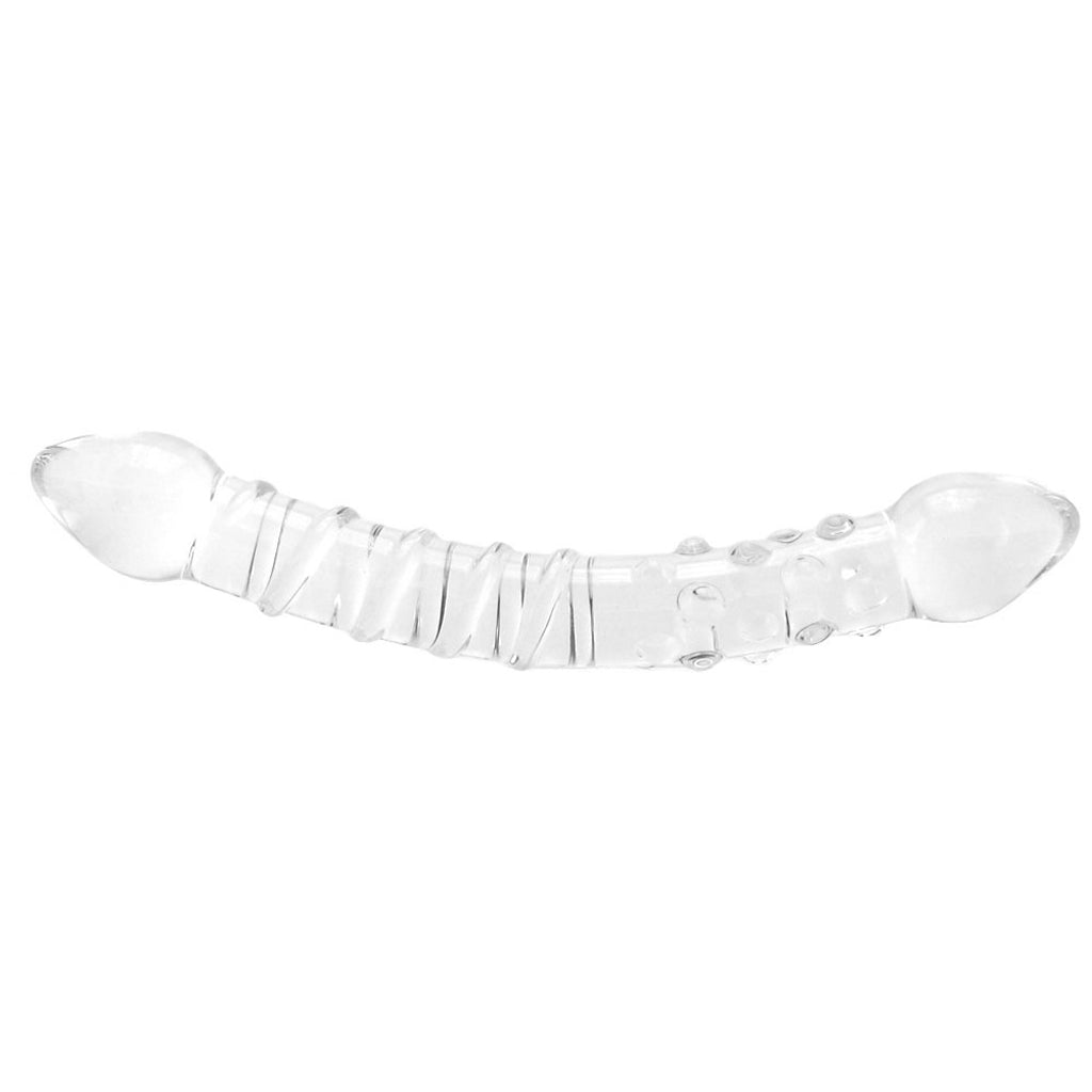 gläs Double Trouble Ridged Glass Dildo Dildo Sex Toys > Pyrex Glass Dildos