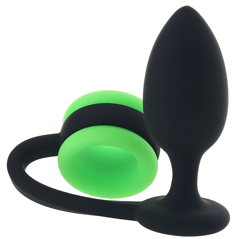 Ouch! Glow In The Dark Butt Plug with Cock Ring Anal Sex Toys > Butt Plugs