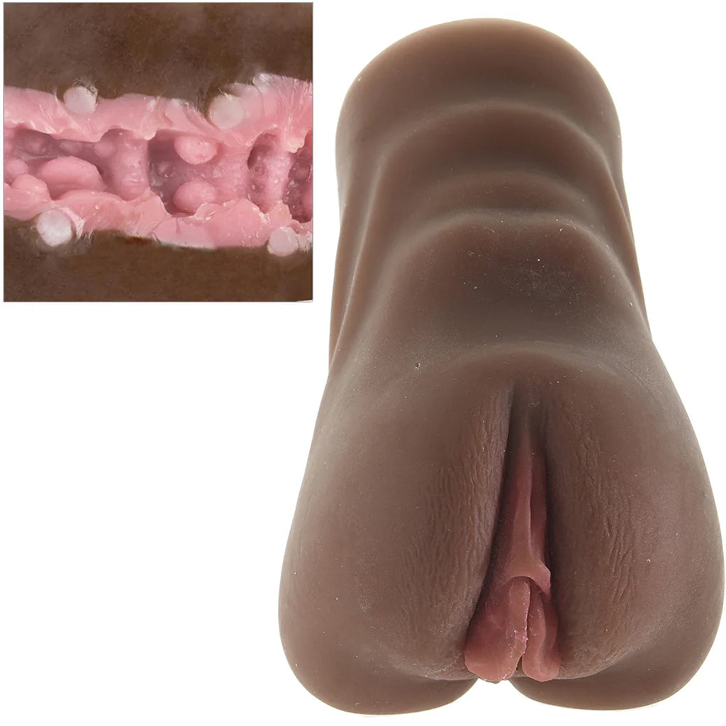 Stroke It Anatomical Pussy Stroker in Brown Male Masturbators > Pocket Strokers